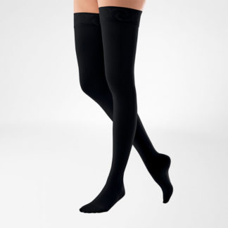 VenoTrain ® Micro Thigh Length Silicone Top Ccl1 Open Toe Plus Long Large Black : 2 Device